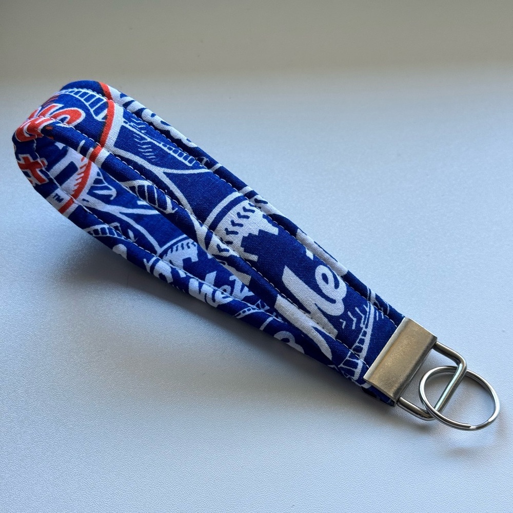 Handmade Mets Wristlet Keychain